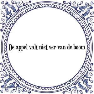 Spreuk De appel valt niet ver van de boom