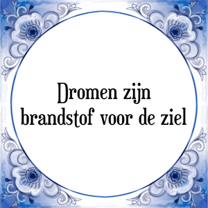 Spreuk Dromen zijn
brandstof voor de ziel