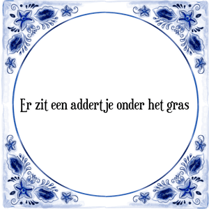 Spreuk Er zit een addertje onder het gras