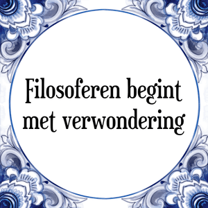 Spreuk Filosoferen begint
met verwondering