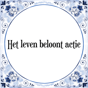 Spreuk Het leven beloont actie