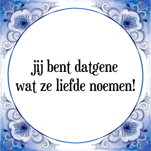 Jij bent datgene wat ze liefde noemen! - Tegeltje met Spreuk