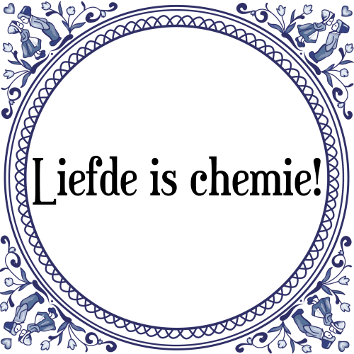 Liefde is chemie! - Tegeltje met Spreuk